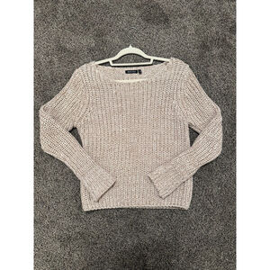 Brave Soul Chunky Knit Sweater Beige Women's Small